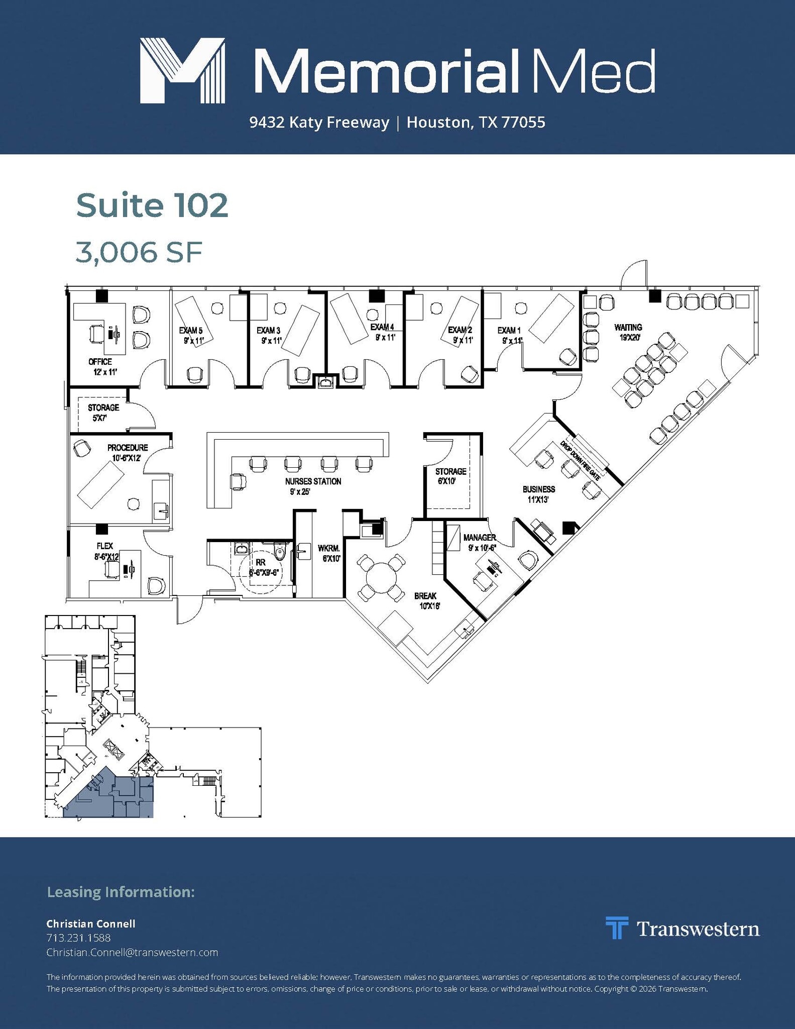 9432 Katy Fwy, Houston, TX à louer Plan d’étage- Image 1 de 1