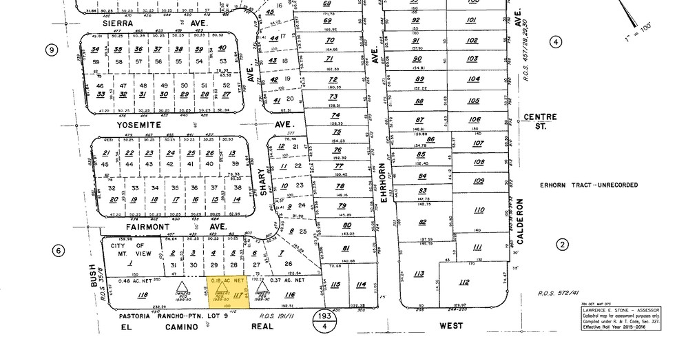 412 W El Camino Real, Mountain View, CA à vendre - Plan cadastral - Image 3 de 9