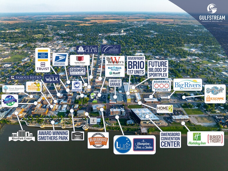 214 Frederica St, Owensboro, KY for lease - Aerial - Image 2 of 2