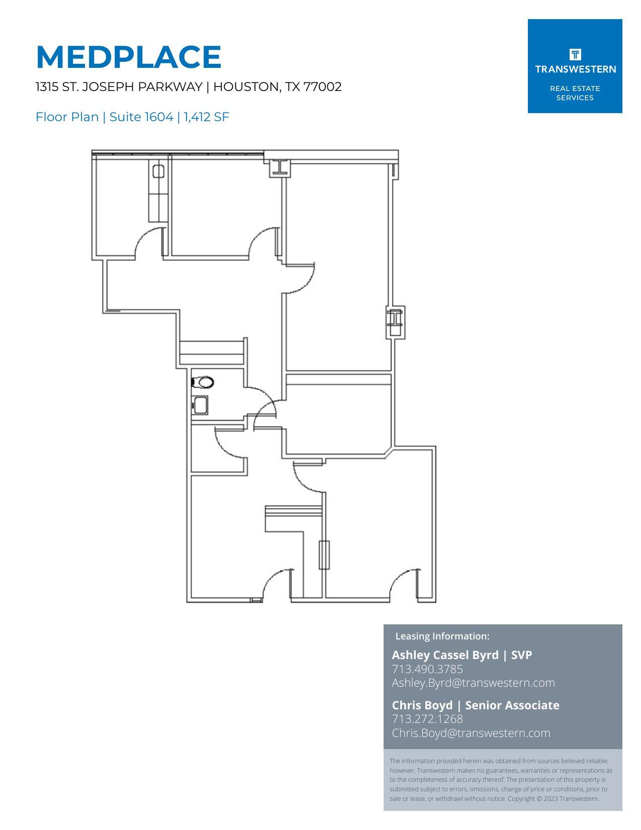 1315 St Joseph Pky, Houston, TX for lease Floor Plan- Image 1 of 2