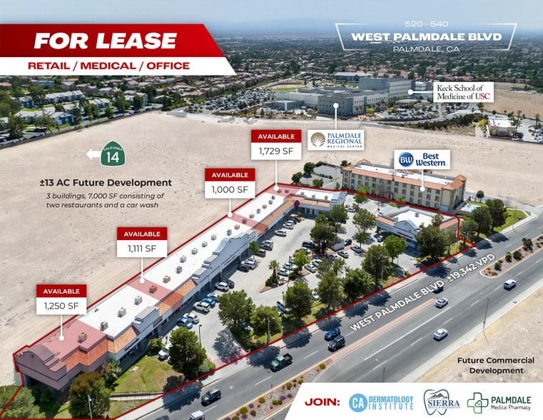 520-540 W Palmdale Blvd, Palmdale, CA for lease - Building Photo - Image 1 of 7
