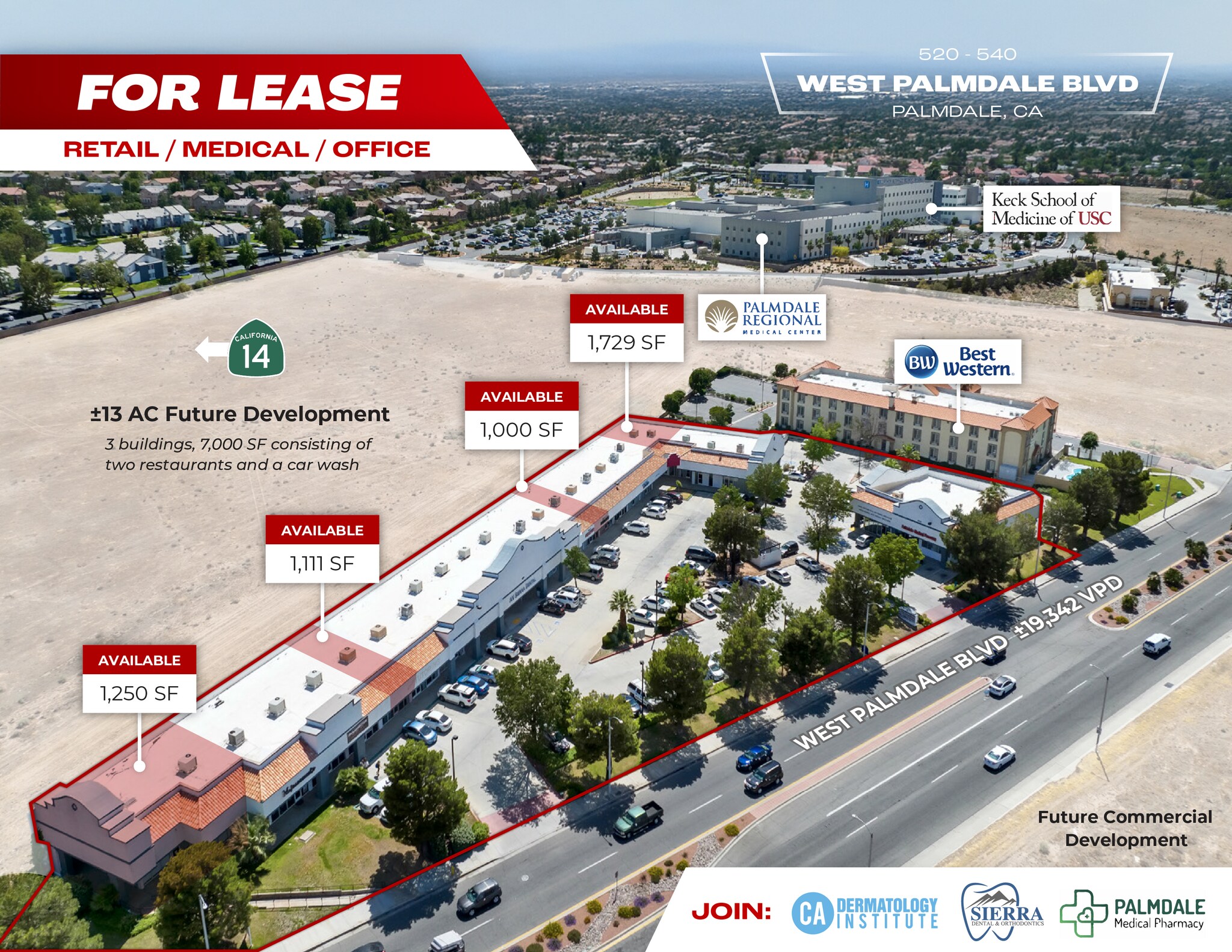 520-540 W Palmdale Blvd, Palmdale, CA à louer Photo du bâtiment- Image 1 de 8