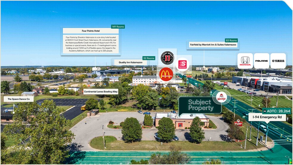 3805 S Sprinkle Rd, Kalamazoo, MI à vendre - Aérien - Image 3 de 3