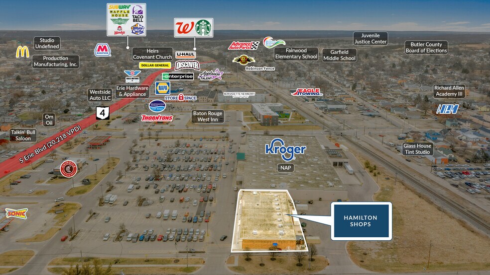 1476-1496 S Erie Hwy, Hamilton, OH à vendre - Photo du bâtiment - Image 2 de 5