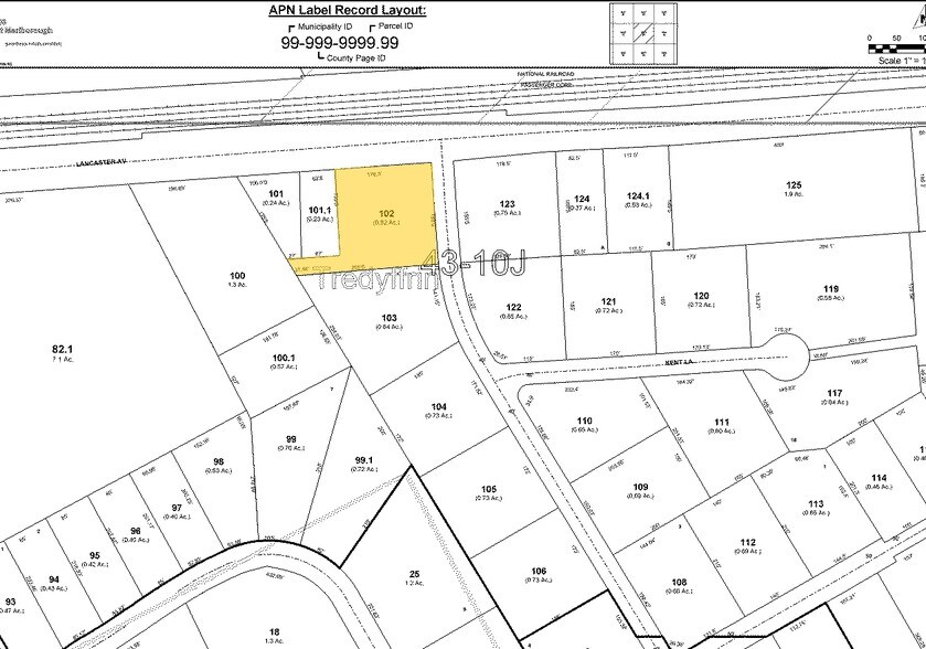 1564 E Lancaster Ave, Paoli, PA à louer - Plan cadastral - Image 2 de 6