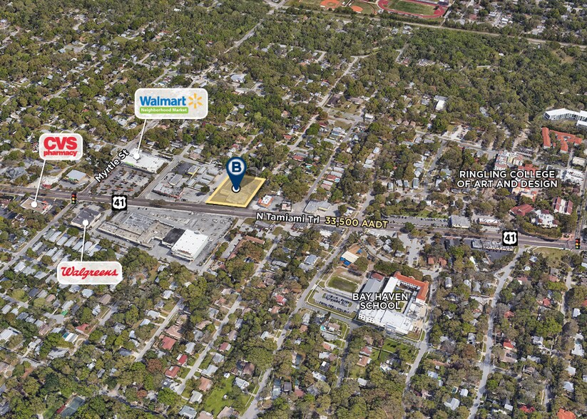3300 Tamiami Trl, Sarasota, FL à louer - Aérien - Image 2 de 3