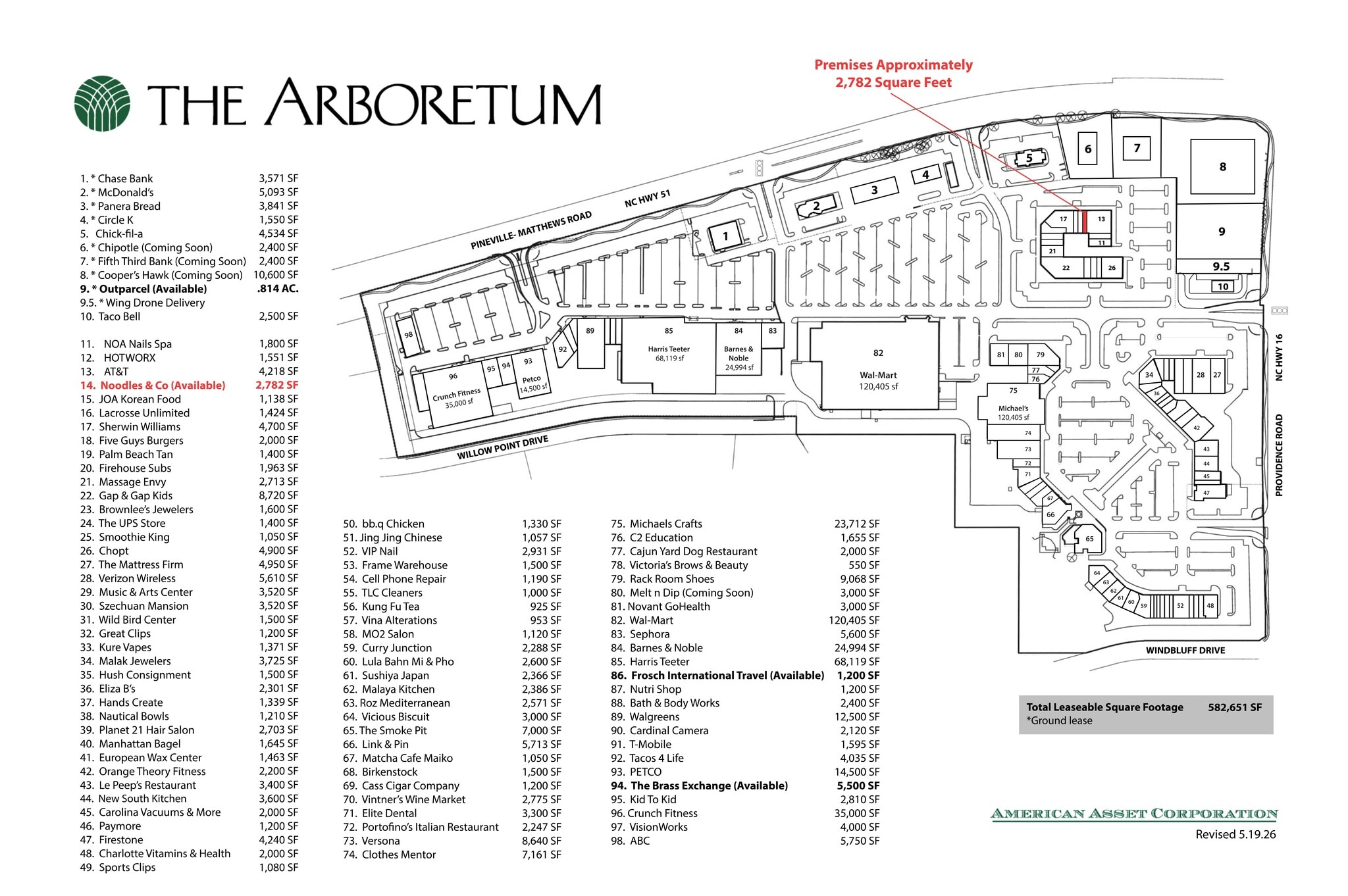 3333-3351 Pineville Matthews Rd, Charlotte, NC à louer Plan de site- Image 1 de 2