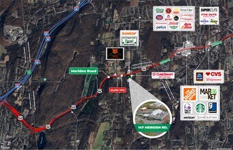 147 Meriden Rd, Middlefield, CT - AERIAL  map view