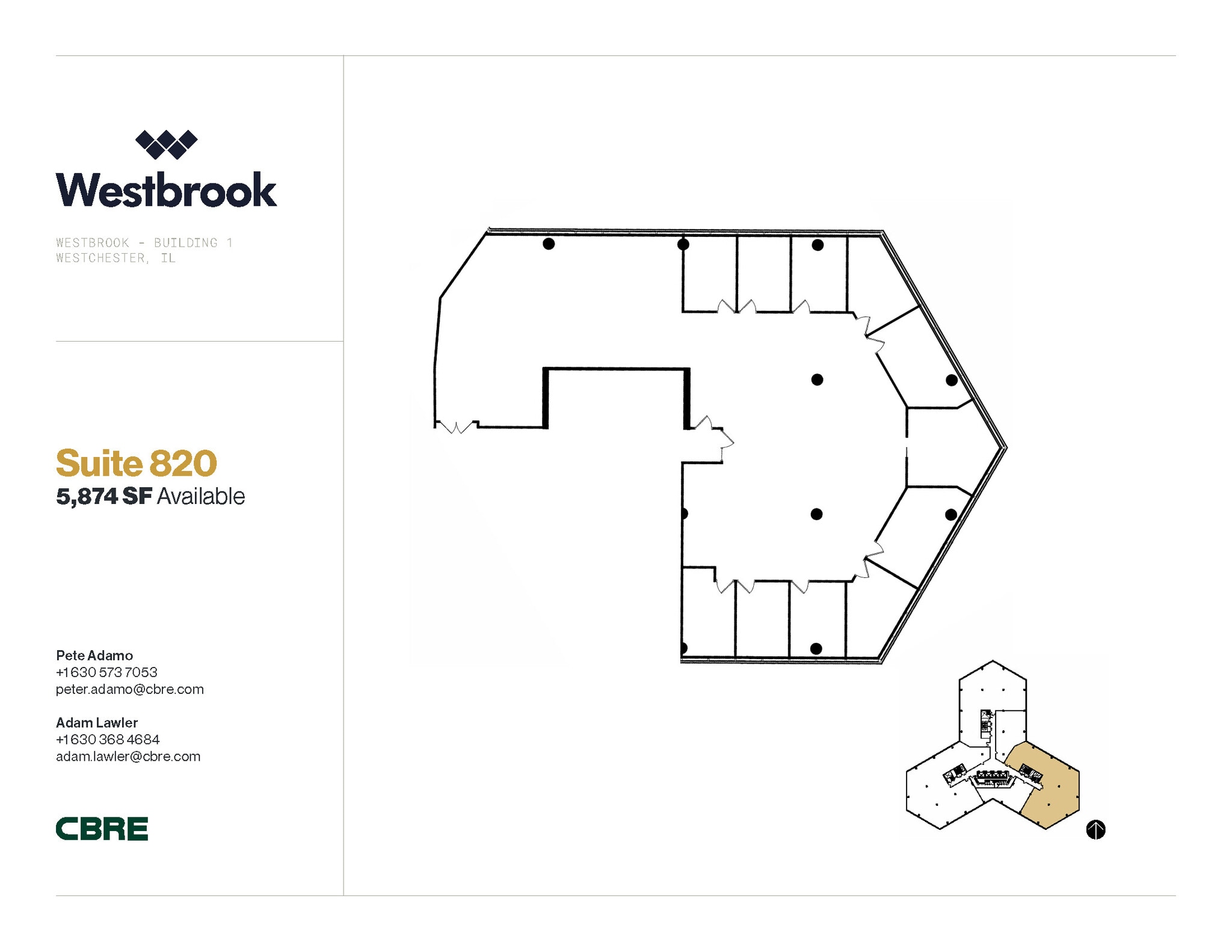 1 Westbrook Corporate Ctr, Westchester, IL for lease Floor Plan- Image 1 of 1