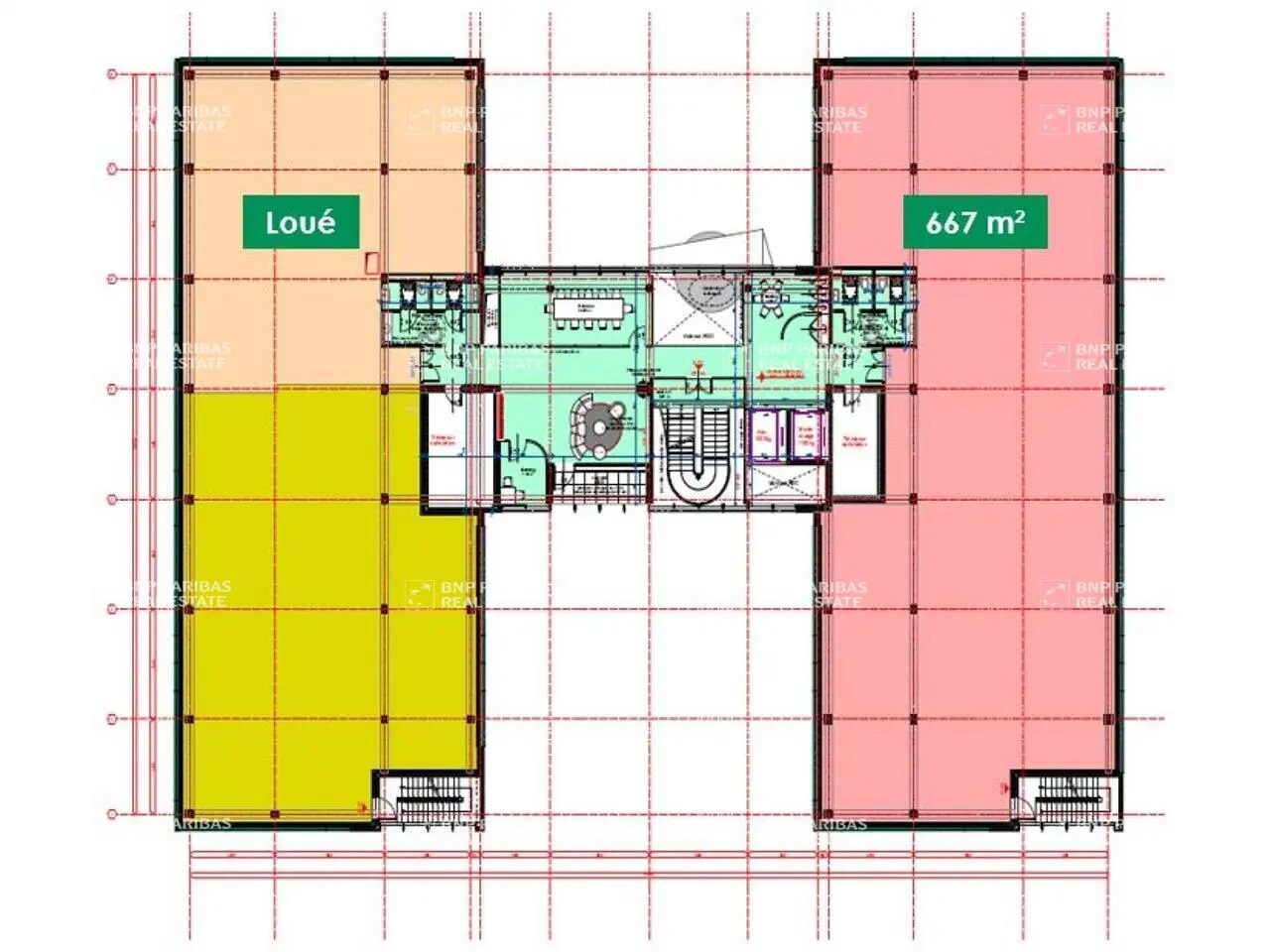 Bureau dans Lyon à louer Plan d’étage- Image 1 de 1