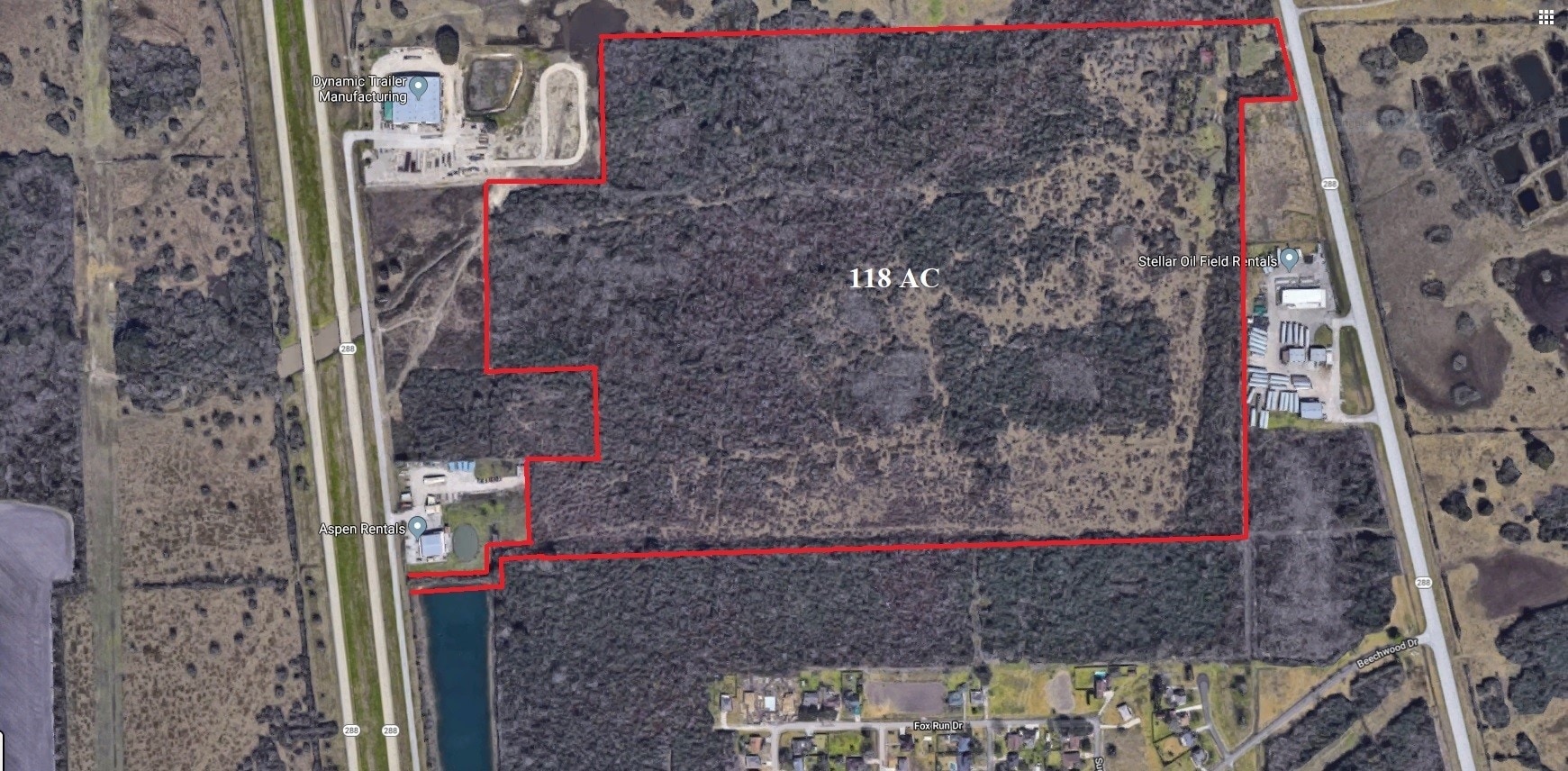 118 Acres, Angleton, TX for sale Aerial- Image 1 of 4
