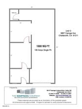 9907-9909 Canoga Ave, Chatsworth, CA à louer Plan d’étage- Image 1 de 1