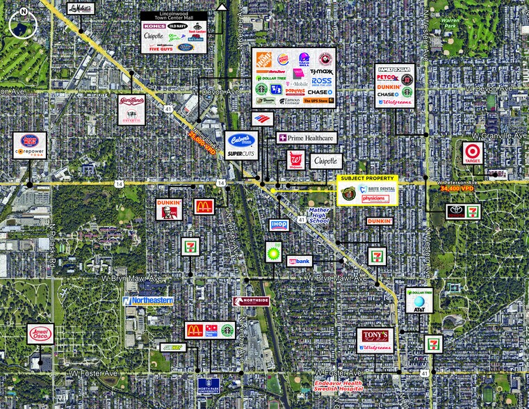 5961 N Lincoln Ave, Chicago, IL à louer - Aérien - Image 2 de 7