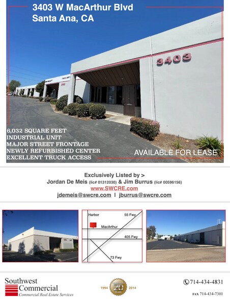 3401-3419 W MacArthur Blvd, Santa Ana, CA à louer - Photo du bâtiment - Image 2 de 11