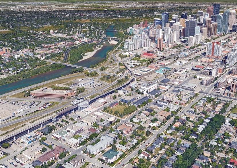 1615 10th Ave SW, Calgary, AB for lease - Aerial - Image 2 of 12