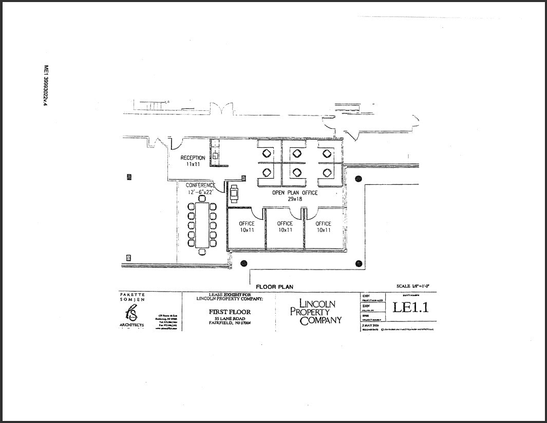 55 Lane Rd, Fairfield, NJ à louer Plan d’étage- Image 1 de 1