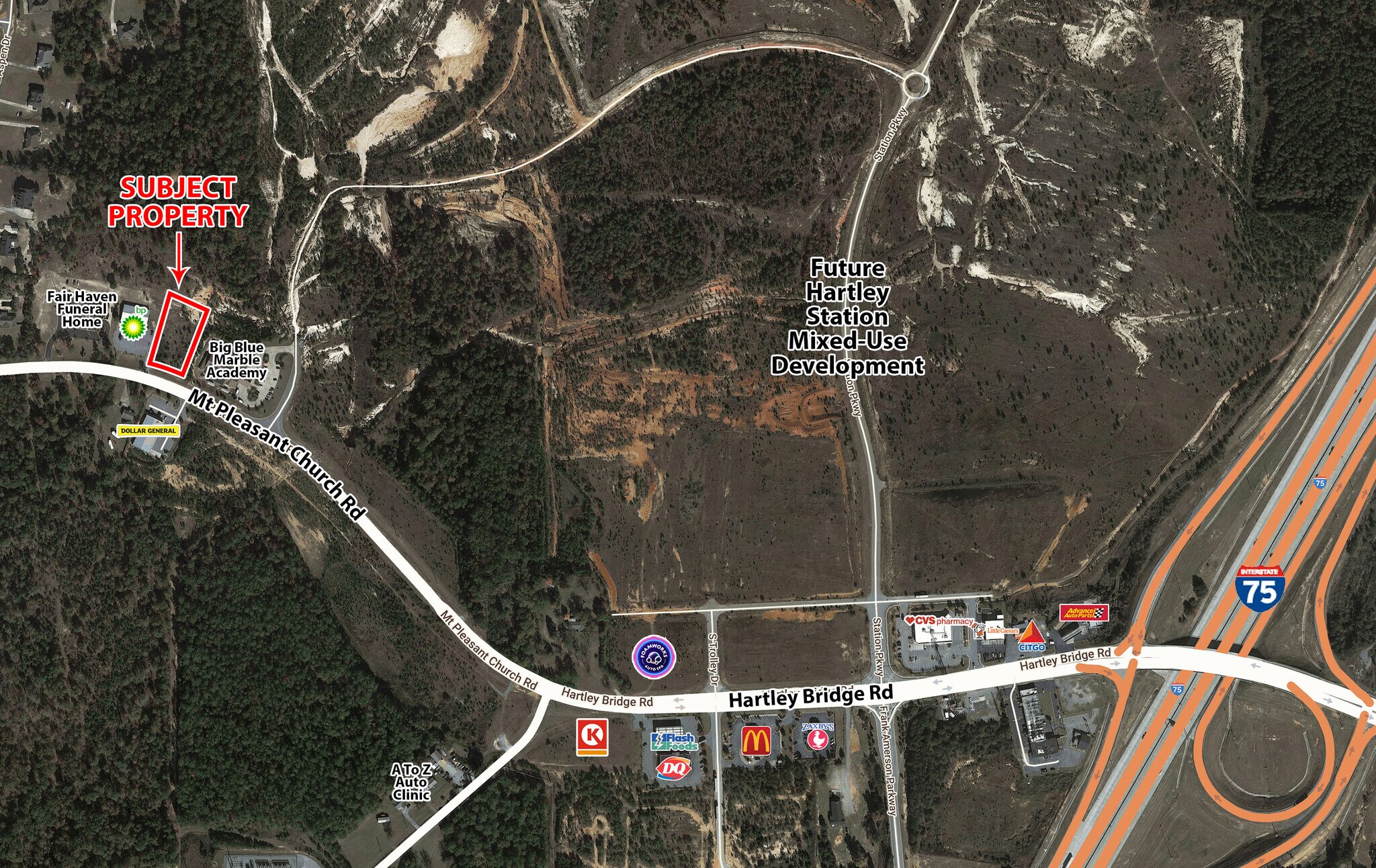4945 Mount Pleasant Church Rd, Macon-Bibb, GA for sale Aerial- Image 1 of 3