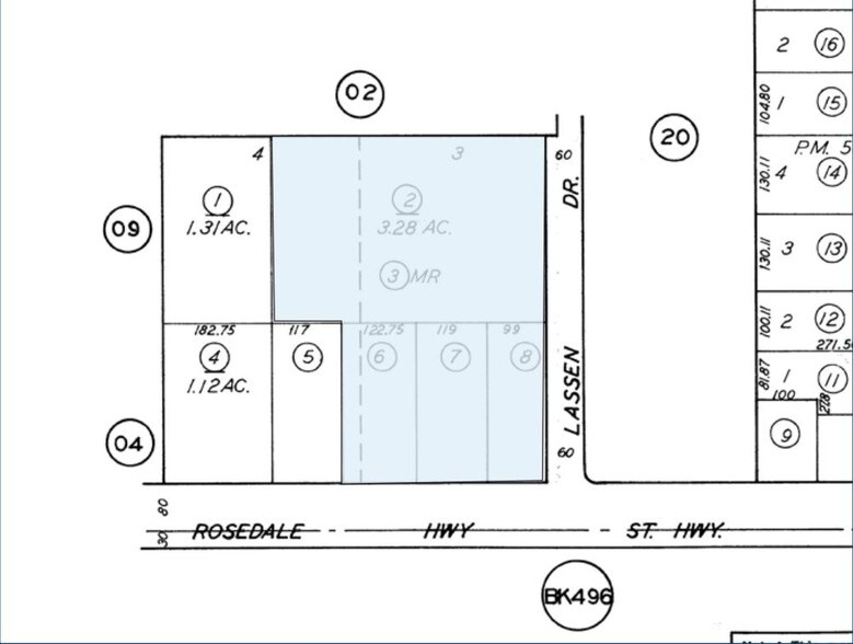 Rosedale Hwy, Bakersfield, CA à vendre - Plan cadastral - Image 3 de 3