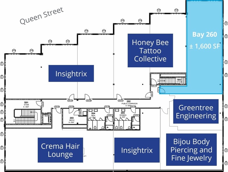 536 2nd Av N, Saskatoon, SK for lease - Floor Plan - Image 1 of 3
