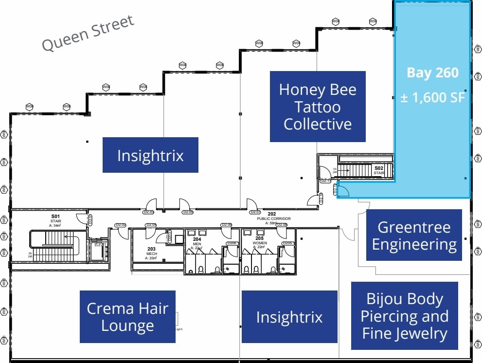536 2nd Av N, Saskatoon, SK for lease Floor Plan- Image 1 of 4