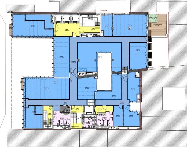 88-90 Rue Cardinet, Paris for lease Floor Plan- Image 1 of 2
