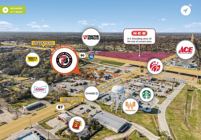 Plus de détails pour 3131 N 16th St, Orange, TX - Commerce de détail à vendre