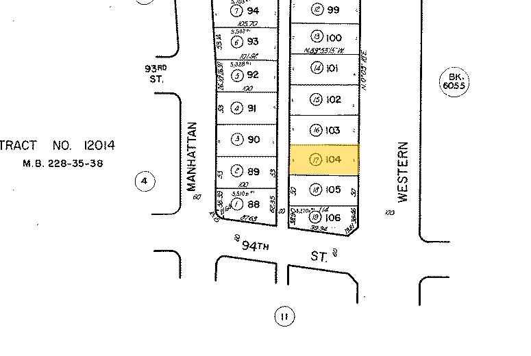 9319-9321 S Western Ave, Los Angeles, CA à vendre - Plan cadastral - Image 2 de 2