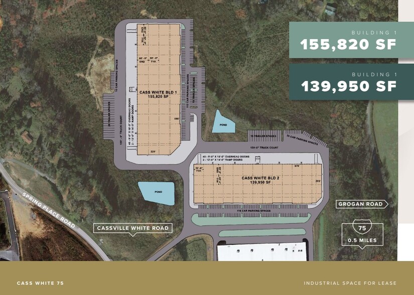 1037-NE Cassville White Rd, White, GA à louer - Plan de site - Image 2 de 2