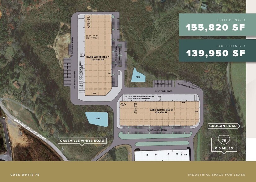 1037-NE Cassville White Rd, White, GA à louer - Plan de site - Image 3 de 3
