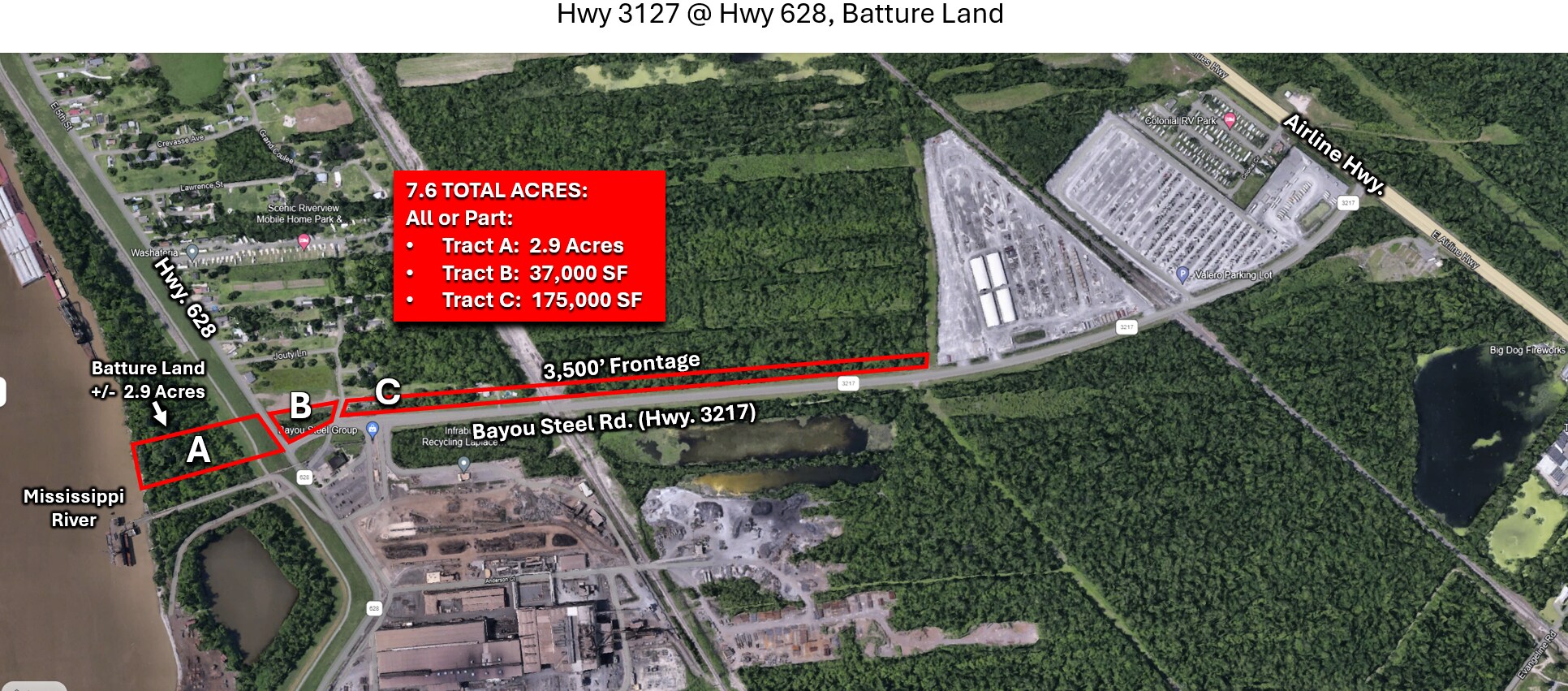 Bayou Steele Rd @ Hwy 628 Rd, Laplace, LA for sale Building Photo- Image 1 of 9