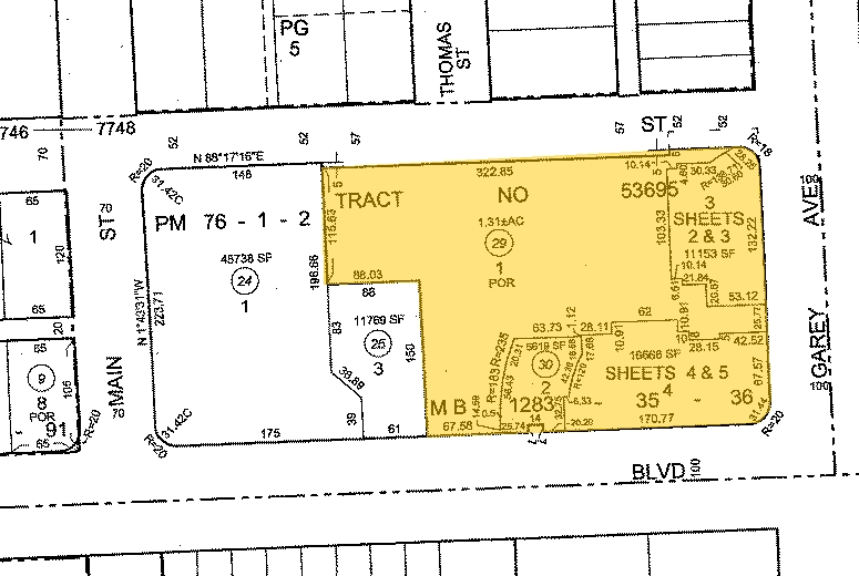 101 W Mission Blvd, Pomona, CA for sale - Plat Map - Image 2 of 16