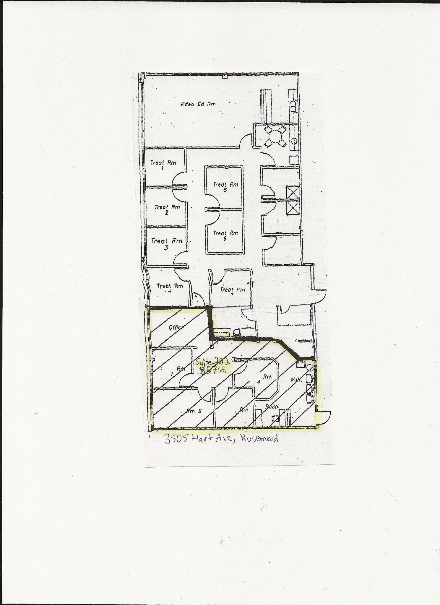 3500-3600 Rosemead Blvd, Rosemead, CA à louer Plan d’étage- Image 1 de 1