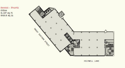 20-33 Great Eastern St, London à louer Plan d’étage- Image 1 de 1