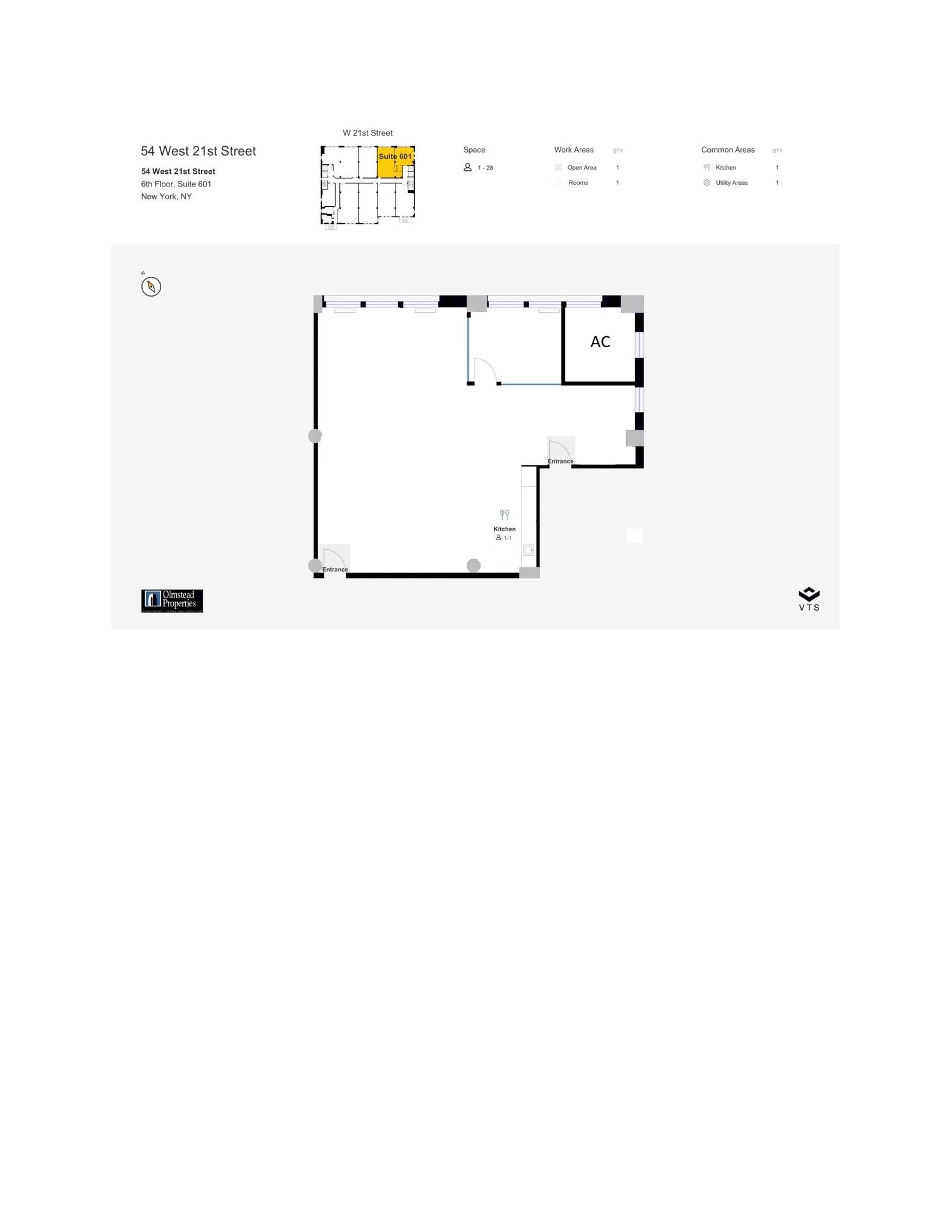 54 W 21st St, New York, NY à louer Plan d’étage- Image 1 de 1