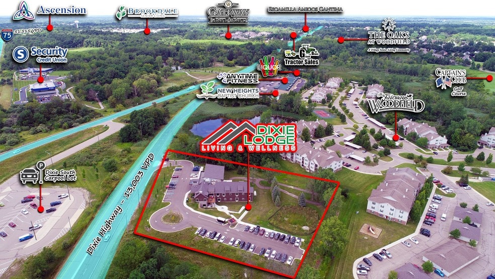 10483 Dixie Hwy, Holly, MI for sale - Aerial - Image 3 of 3