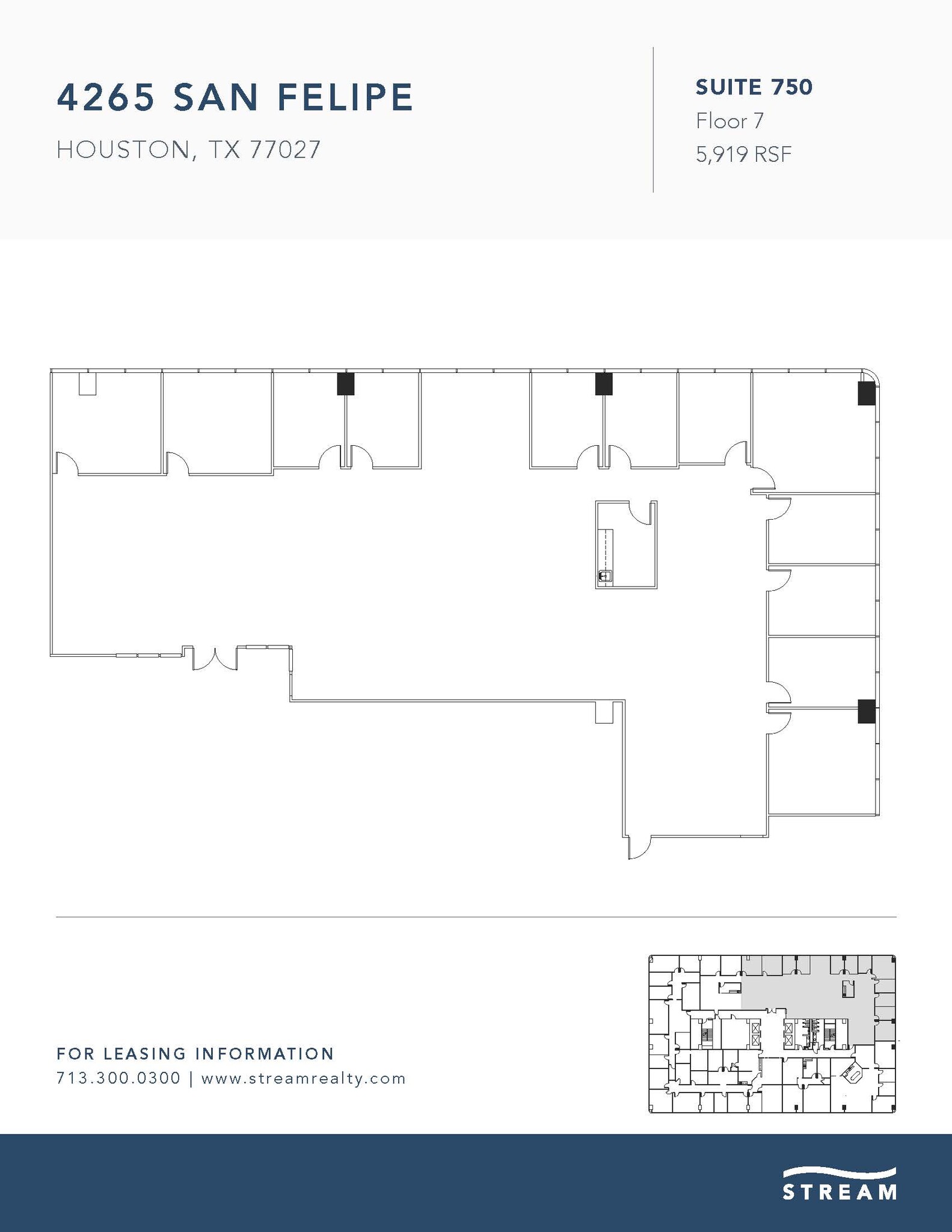 4265 San Felipe St, Houston, TX à louer Plan d’étage- Image 1 de 1