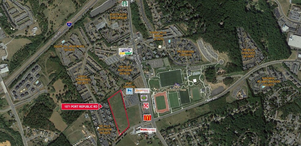 1071 Port Republic Rd, Harrisonburg, VA for sale - Aerial - Image 2 of 2