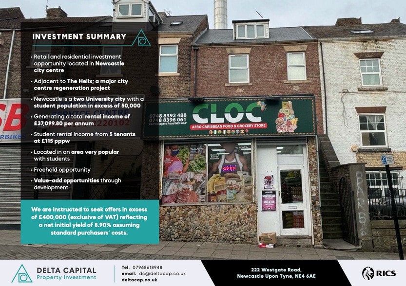 222 Westgate Rd, Newcastle Upon Tyne for sale - Building Photo - Image 2 of 7