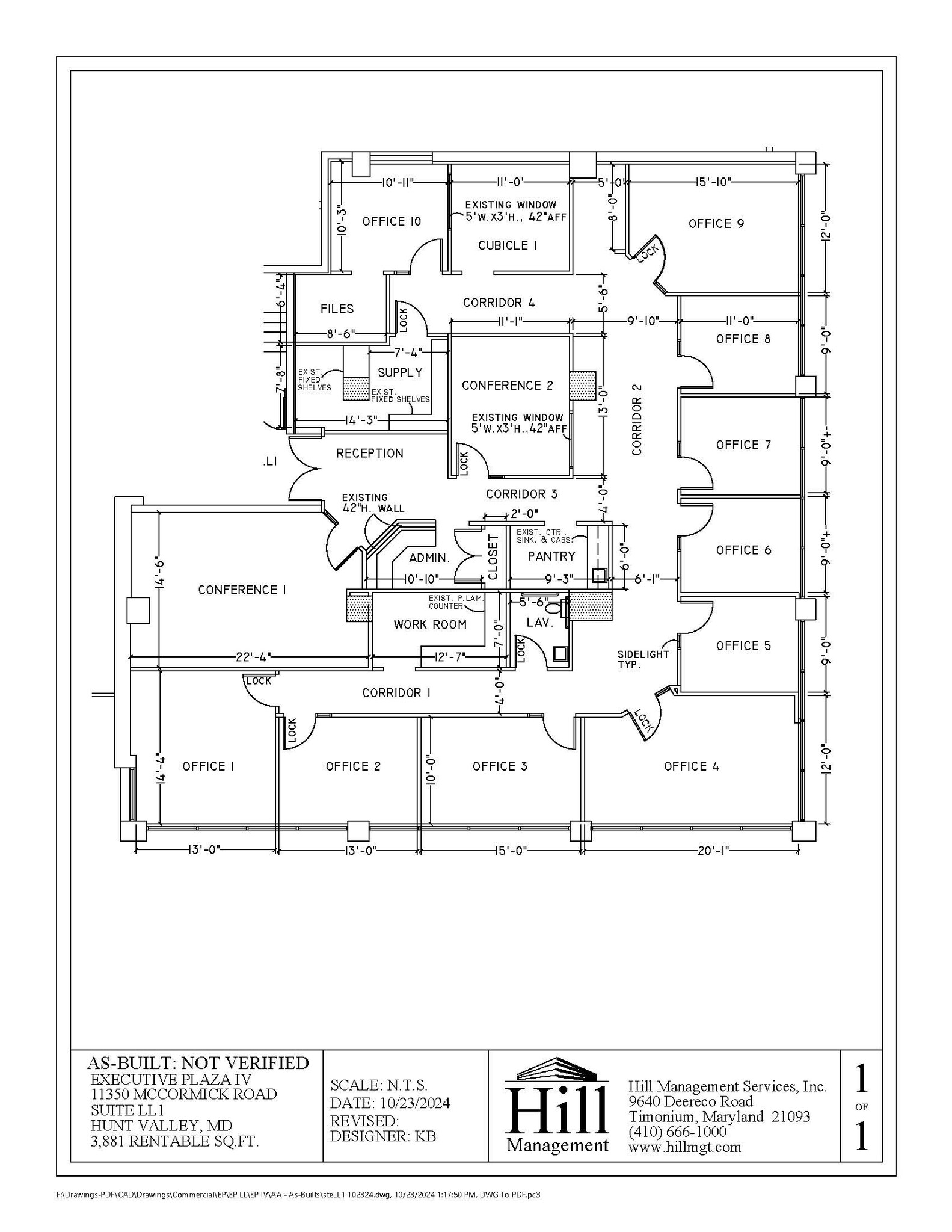 11350 McCormick Rd, Hunt Valley, MD for lease Floor Plan- Image 1 of 1