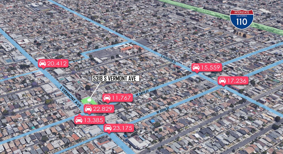 5318 S Vermont Ave, Los Angeles, CA à louer - Aérien - Image 2 de 16