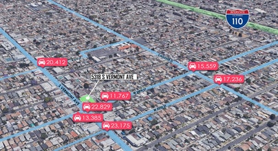 5318 S Vermont Ave, Los Angeles, CA - AERIAL  map view - Image1