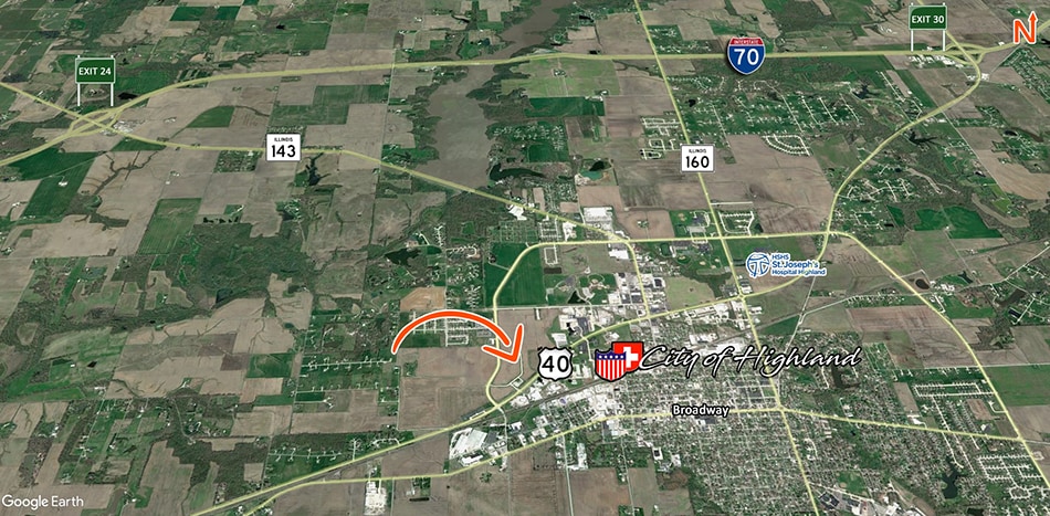 U.S. Hwy 40 & Commerce Ln, Highland, IL for sale - Building Photo - Image 2 of 5