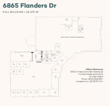 6815 Flanders Dr, San Diego, CA for lease Floor Plan- Image 1 of 1