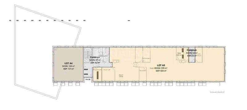 Bureau dans Sainghin-en-Mélantois à louer - Plan d’étage - Image 2 de 12