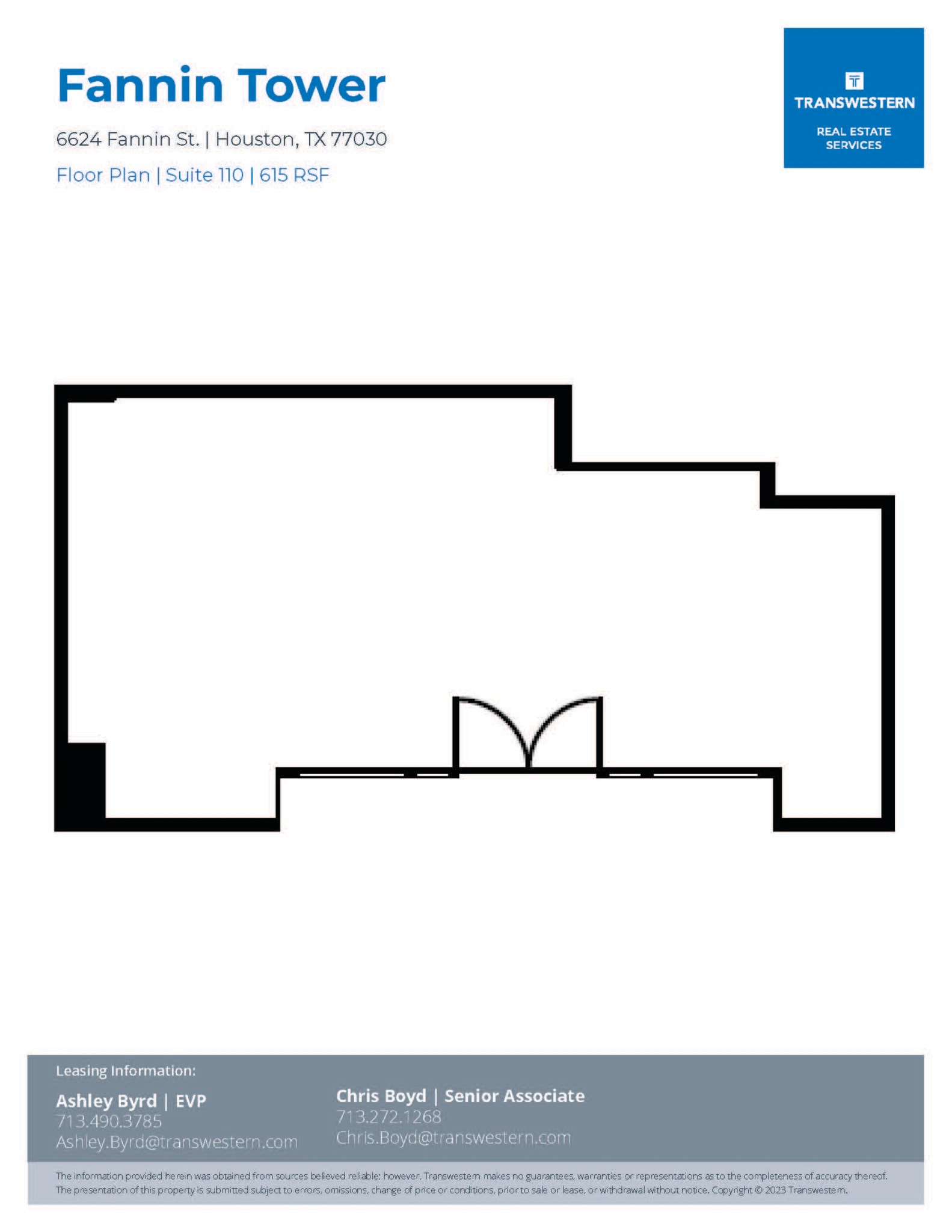 6624 Fannin St, Houston, TX à louer Plan d’étage- Image 1 de 1