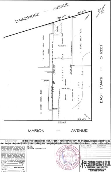 2609 Marion Ave, Bronx, NY for sale - Site Plan - Image 2 of 3