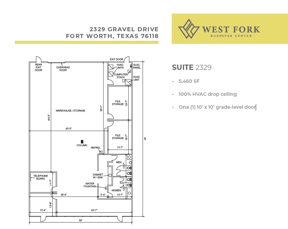 2301-2337 Gravel Dr, Fort Worth, TX for lease Floor Plan- Image 1 of 1