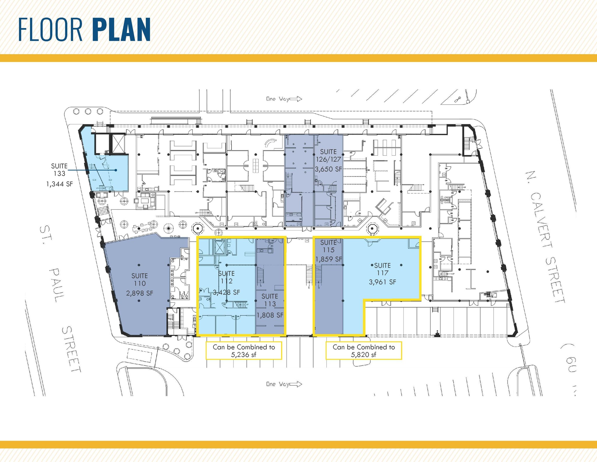 1501 St Paul St, Baltimore, MD à louer Plan d’étage- Image 1 de 1