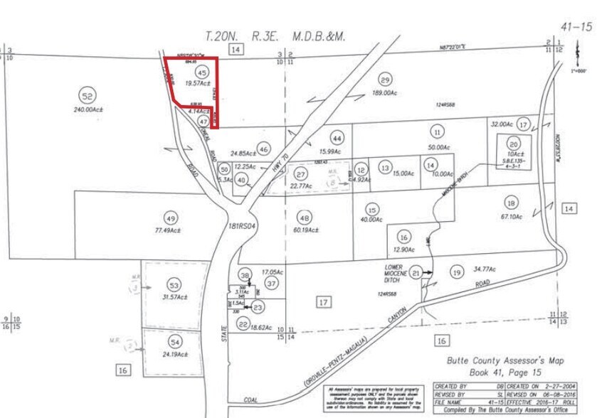 Clark Rd, Oroville, CA à vendre - Plan cadastral - Image 1 de 1