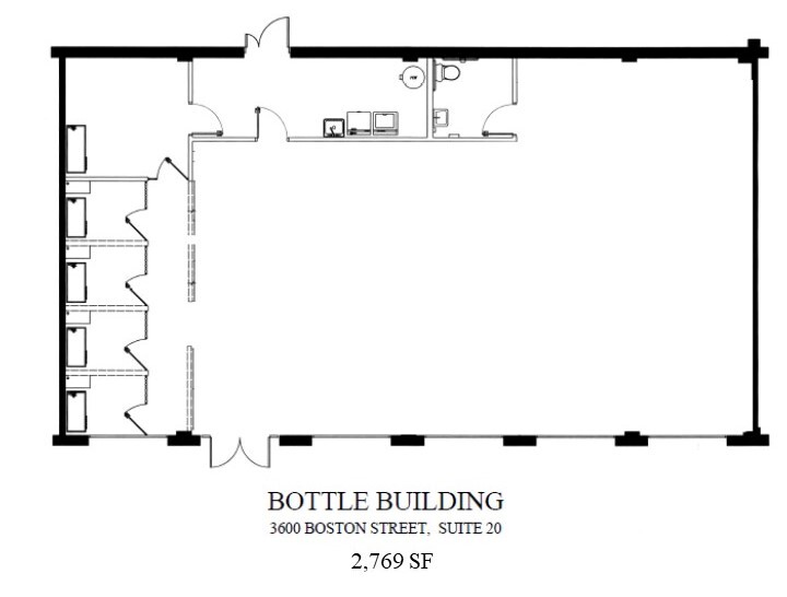 3600 Boston St, Baltimore, MD for lease - Floor Plan - Image 2 of 4